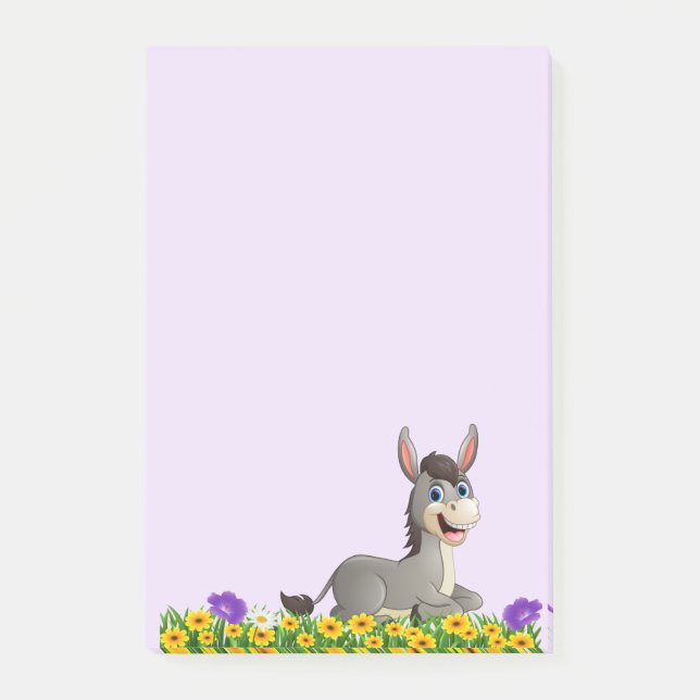 Garden Blume Donkey Post-it Klebezettel (Vorderseite)