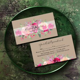Garden Blume Haare Stylist Salon Makeup Kraft Terminkarte