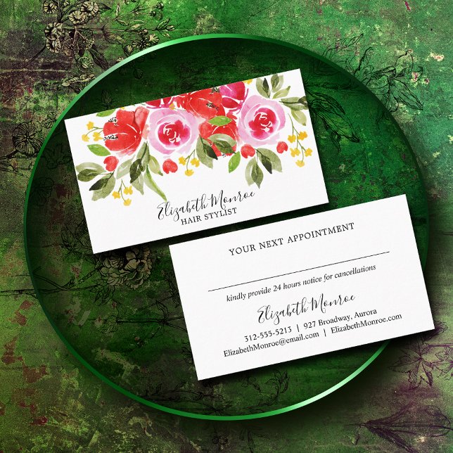 Garden Blume Hair Stylist Salon Terminkarte (Von Creator hochgeladen)