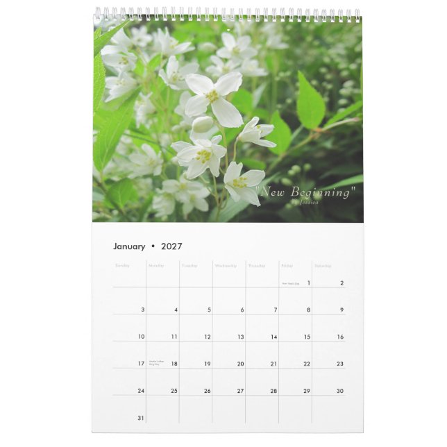 Garden Blume Kalender (Jan 2027)