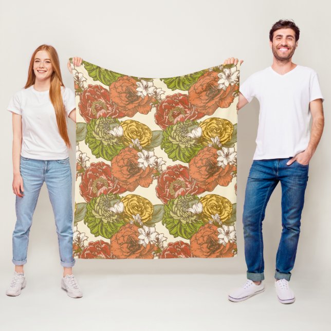 Garden Blume Pattern Fleecedecke (Beispiel)