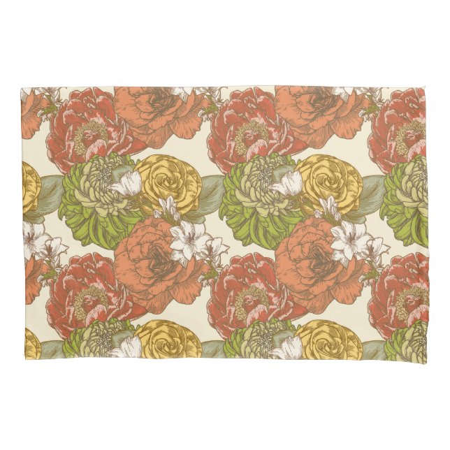 Garden Blume Pattern Kissenbezug (Vorderseite-Links)