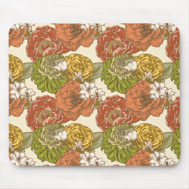 Garden Blume Pattern Mousepad (Vorne)