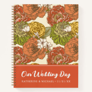 Garden Blume Pattern Unser Hochzeitstag Notizbuch