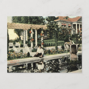 Garden Blume Scene, Los Angeles 1914 Vintag Postkarte