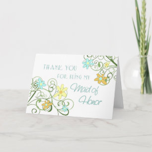 Garden Blume Vielen Dank Trauzeugin Card Dankeskarte