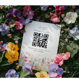 Garden Blume Watercolor Moderne Hochzeitsstiftung  RSVP Karte
