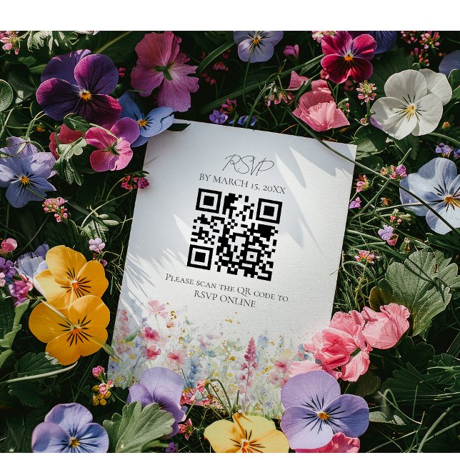 Garden Blume Watercolor Moderne Hochzeitsstiftung  RSVP Karte (Von Creator hochgeladen)