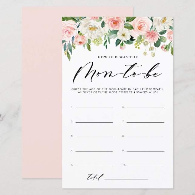 Garden Blume wie alt war das Mama Duschspiel (Vorne/Hinten)