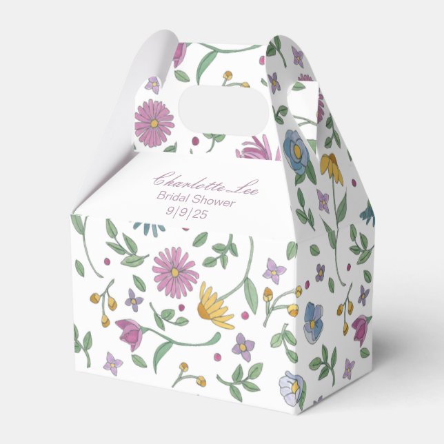 Garden Botanisches Brautparty Gefälligkeitsbox Geschenkschachtel (Vorderseite)