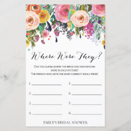 Garden Brautparty Game PRINED