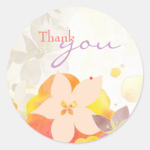 Garden Breeze Wedding Vielen Dank Runder Aufkleber
