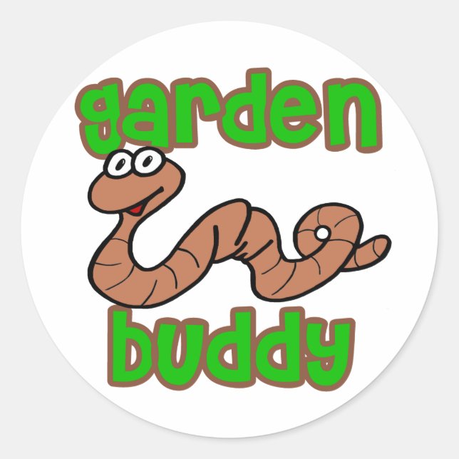 Garden Buddy Runder Aufkleber (Vorderseite)