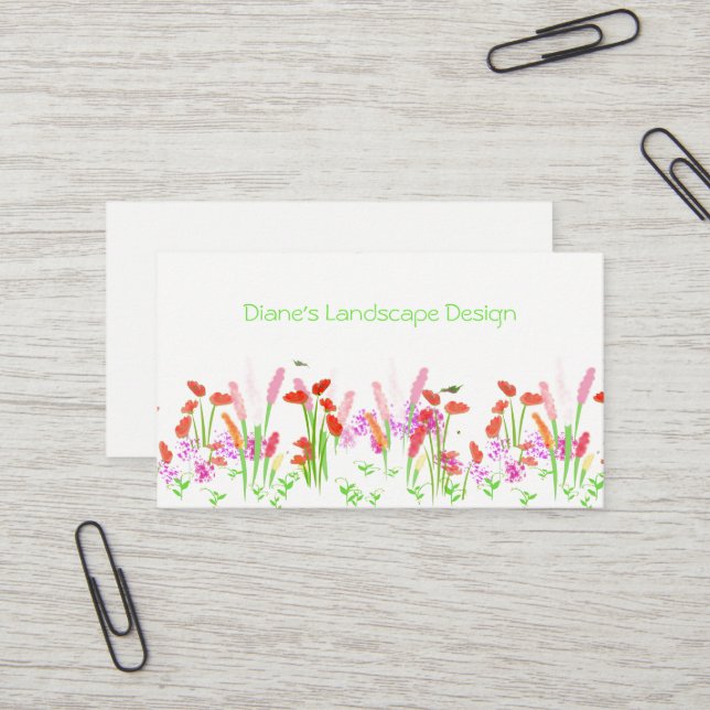 Garden Business Card Visitenkarte (Vorderseite/Rückseite Beispiel)