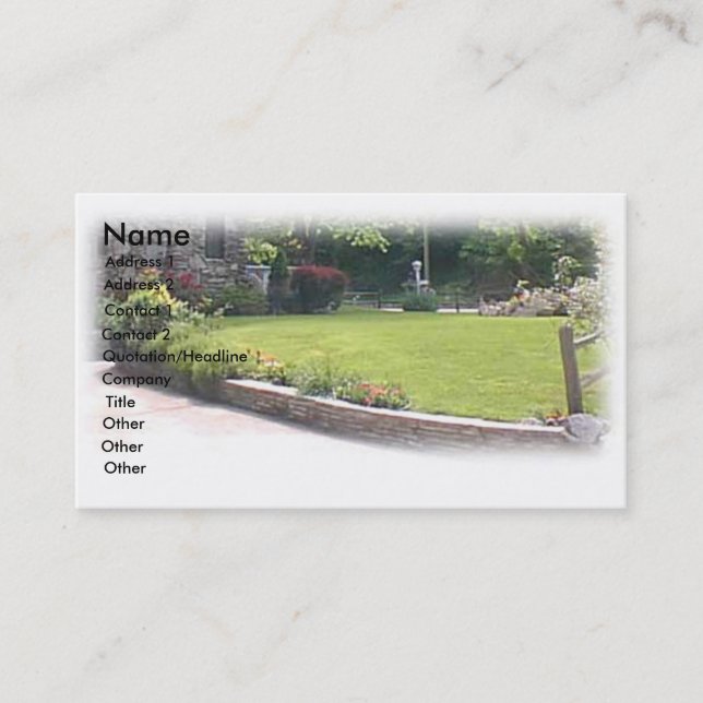 Garden Business Card Visitenkarte (Vorderseite)