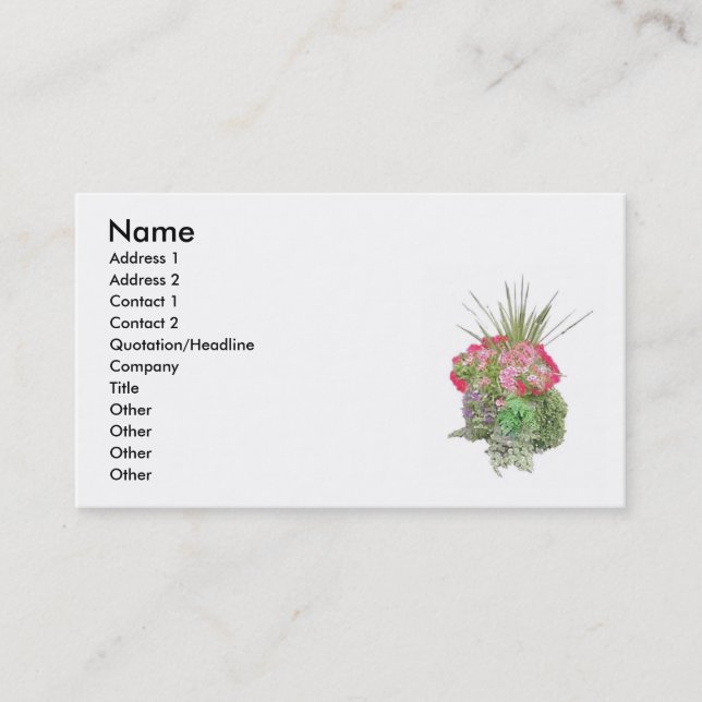Garden Business Card Visitenkarte (Vorderseite)