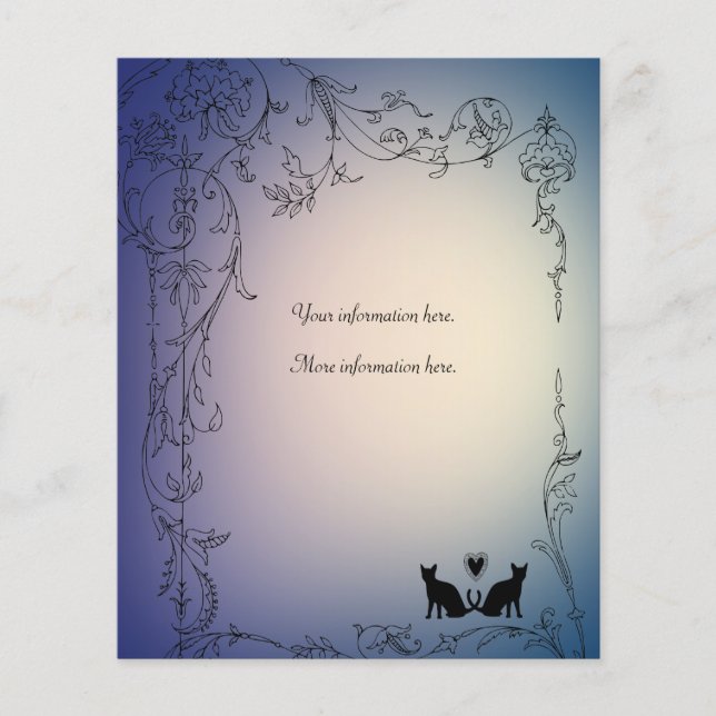 Garden Cat Liebhaber Hochzeitstich (Vorderseite)