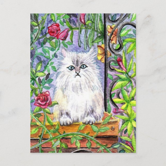 Garden Cat Postkarte (Vorderseite)