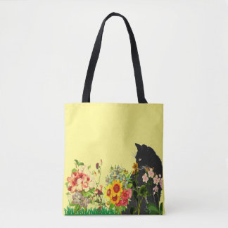 Garden Cat Tote Bag Tasche