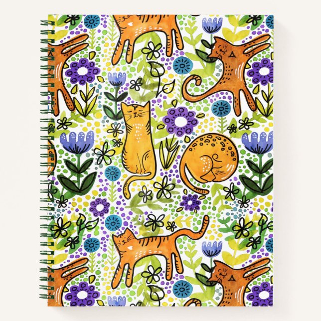 Garden Cats Sketchpad Notebook Notizbuch (Vorderseite)