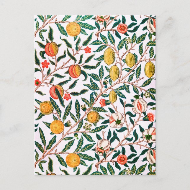 Garden Citrus Fruit Orange Lemon Vintag Postkarte (Vorderseite)