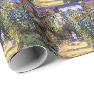 Garden Claude Monet Sommer Sonnenblumen Blume Geschenkpapier