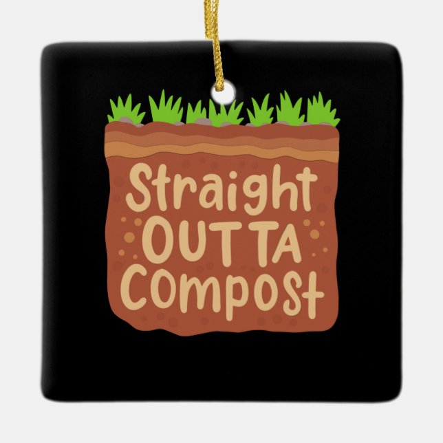Garden Compost Geschenk Keramikornament (Vorderseite)