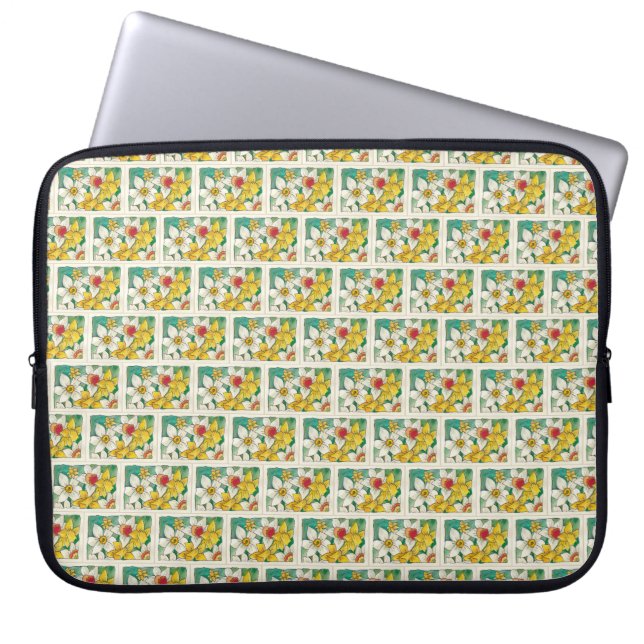 Garden Daffodien Topkoffer Laptopschutzhülle (Vorderseite)