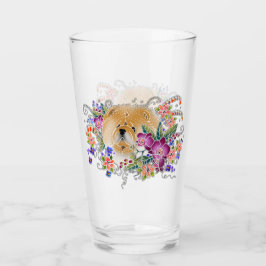 GARDEN DANCE Chow 16 oz Glasdesign vorne & hinten Glas