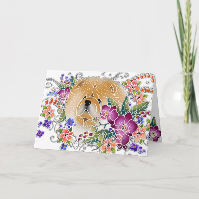 GARDEN DANCE Chow - Cartes d'art de Sandra Miller (Devant)