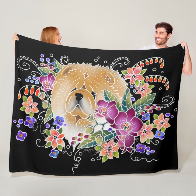GARDEN DANCE CHOW - Couverture en polaire 3 taille (En situation)