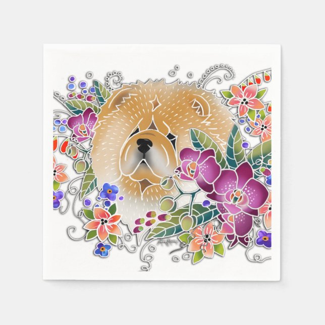 GARDEN DANCE Chow - serviettes en papier (Devant)