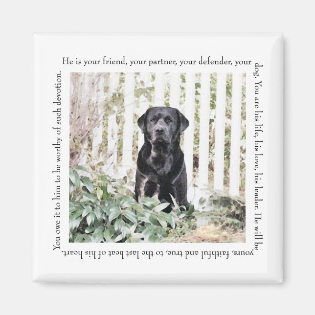 Garden Dog Magnet (Vorne)