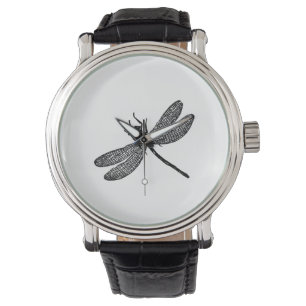 Garden Dragonfly Print Geschenk T-Shirt Armbanduhr