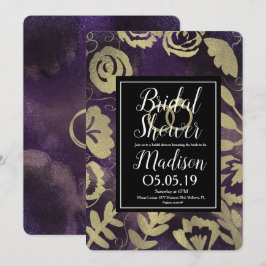 Garden Dreamy Rose Imitate Gold Splash Brautparty Einladung