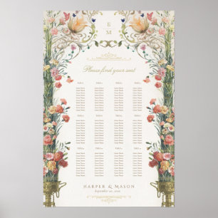 Garden Elegance Blumenzwiebelkarte Poster