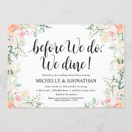 Garden Elegance Hochzeitliches Probe Dinner Einladung