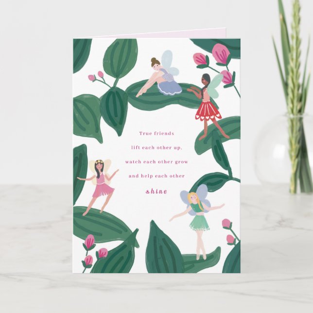 Garden Fairies Freundschaftsgrußkarte Karte (Vorderseite)