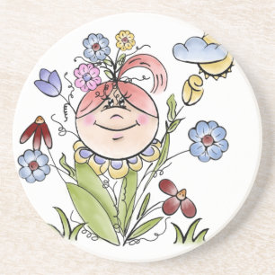 Garden Fairy Folk Sandstein Untersetzer