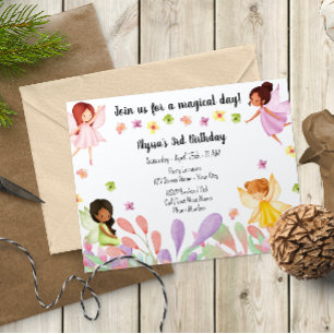 Garden Fairy Invitation d'anniversaire