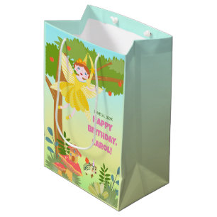 Garden Fairy mit Tierfreunden Geburtstagsparty Mittlere Geschenktüte