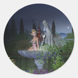 Garden Fairy Runder Aufkleber