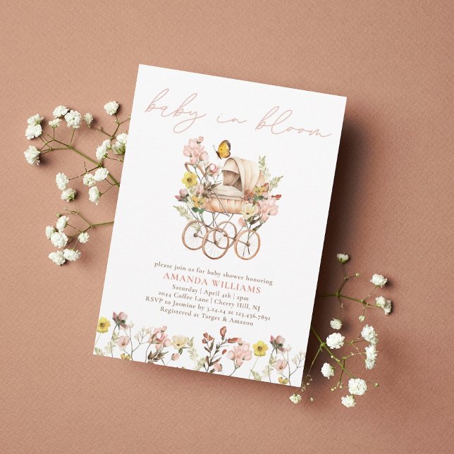 Garden Floral Baby in Bloom Baby Dusche Einladung (Von Creator hochgeladen)