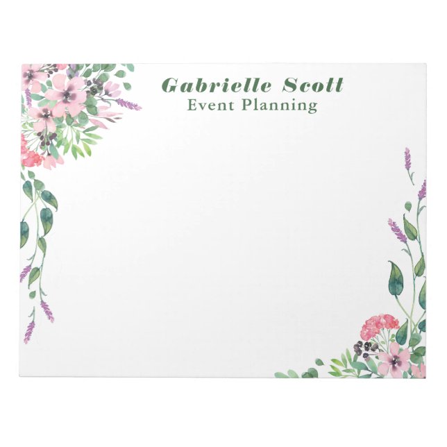 Garden Floral Bouquet Notizblock (Vorderseite)