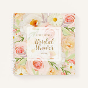 Garden Floral Brautparty Gästebuch Notizbuch