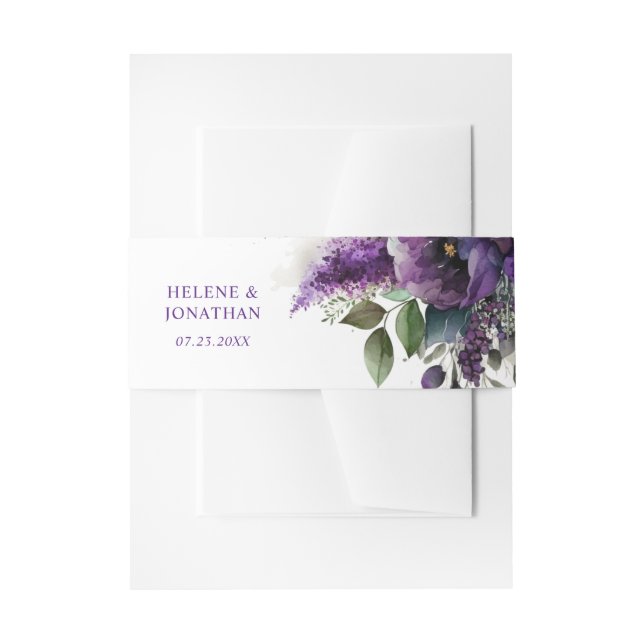 Garden Floral Moderne Elegante Hochzeit Einladungsbanderole (Vorderseite Beispiel)