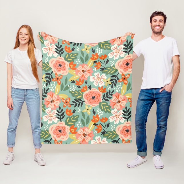 Garden Floral Pattern Fleecedecke (Beispiel)