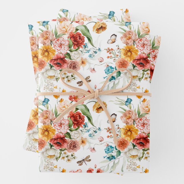 Garden Floral Pattern Geschenkpapier Set (Beispiel)