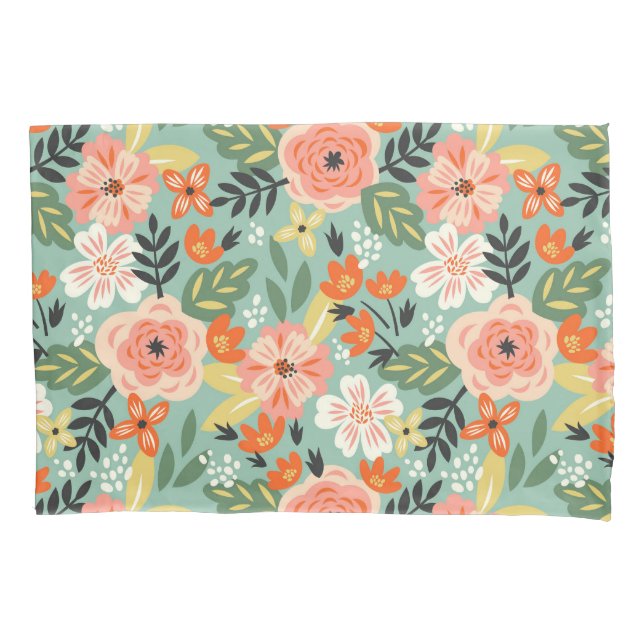 Garden Floral Pattern Kissenbezug (Vorderseite-Links)
