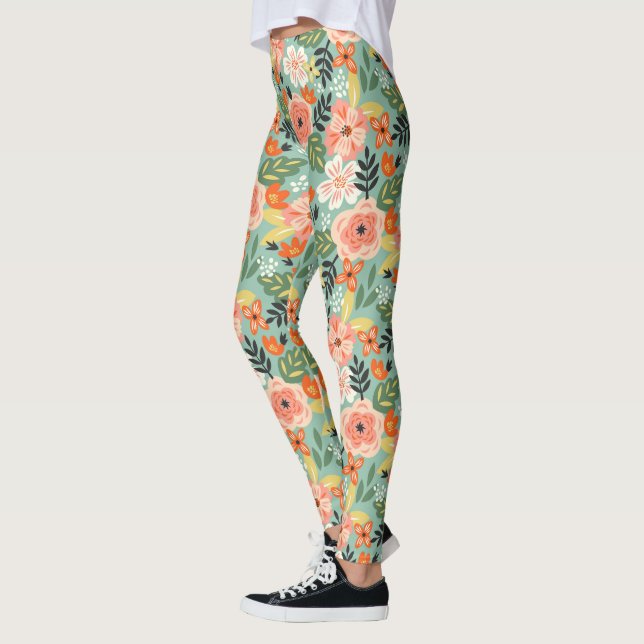 Garden Floral Pattern Leggings (Links)